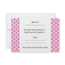 Pink with little black stars. invitation
