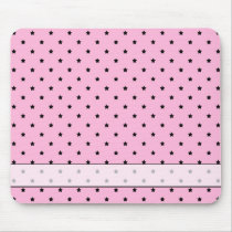 Pink with little black stars. mouse pads