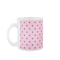 Pink with little black stars. coffee mug
