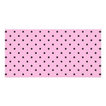 Pink with little black stars. customized photo card