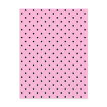 Pink with little black stars. postcards