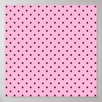 Pink with little black stars. poster