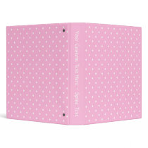 Pink with little white stars. Custom Binders