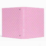Pink with little white stars. Custom Binders