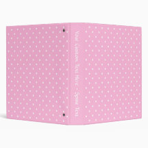 Pink with little white stars. Custom Binders