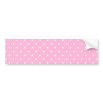 Pink with little white stars. Custom Bumper Stickers