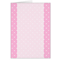 Pink with little white stars. Custom Greeting Card