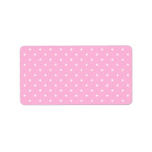 Pink with little white stars. Custom Personalized Address Label