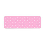 Pink with little white stars. Custom Custom Return Address Label