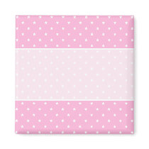 Pink with little white stars. Custom Refrigerator Magnets