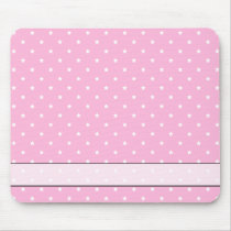 Pink with little white stars. Custom Mousepads