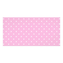 Pink with little white stars. Custom Photo Cards