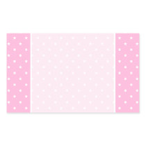 Pink with little white stars. Custom Rectangular Stickers