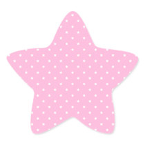 Pink with little white stars. Custom Stickers