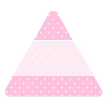 Pink with little white stars. Custom Triangle Sticker