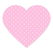 Pink with little white stars. Custom Heart Stickers