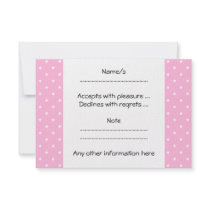 Pink with little white stars. personalized invitation