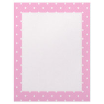 Pink with little white stars. letterhead template