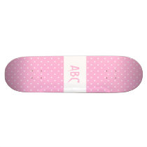 Pink with little white stars. skateboard