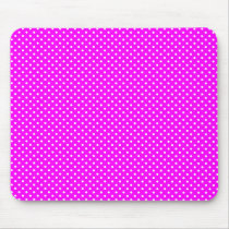 Pink with White Polka Dots mousepads