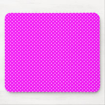 Pink with White Polka Dots Mousepad