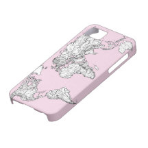 pink world map iPhone 5 covers