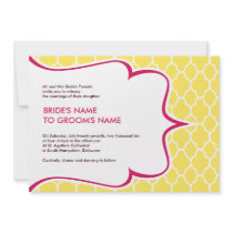 Pink & Yellow Curvy Invitations