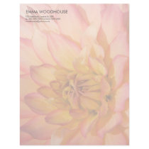 Pink & Yellow Dahlia Custom Letterhead