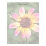 Pink & Yellow Dahlia Personalized Letterhead