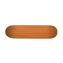 Pink Yellow Orange Wood-Like Skateboard