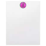 pink zebra awareness ribbon letterhead