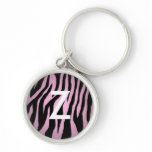 Pink Zebra Key Chains