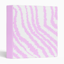 Pink Zebra Print, Animal Pattern. Binders