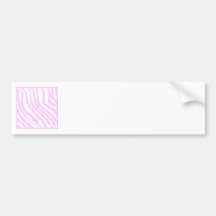 Pink Zebra Print, Animal Pattern. Bumper Sticker