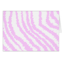 Pink Zebra Print, Animal Pattern. Card