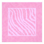 Pink Zebra Print, Animal Pattern. Invitations