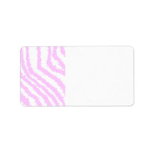 Pink Zebra Print, Animal Pattern. Custom Address Labels