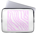 Pink Zebra Print, Animal Pattern. Laptop Sleeves