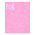 Pink Zebra Print, Animal Pattern. Custom Letterhead