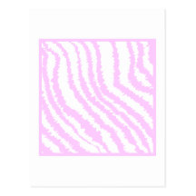 Pink Zebra Print, Animal Pattern. Post Cards
