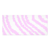 Pink Zebra Print, Animal Pattern. Customized Rack Card