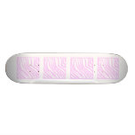 Pink Zebra Print, Animal Pattern. Skate Board