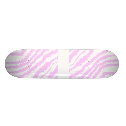 Pink Zebra Print, Animal Pattern. Skate Board Decks