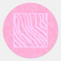 Pink Zebra Print, Animal Pattern. Sticker