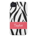 Pink Zebra Print iPhone 4 4s Case-Mate Cover iPhone 4 Covers