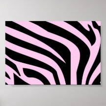Pink Zebra Print Poster