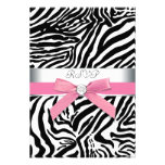 Pink Zebra RSVP Card Custom Announcements