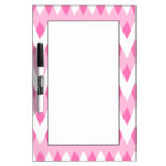 Pink Zigzag Pattern with Diamond Shapes. dry erase boards