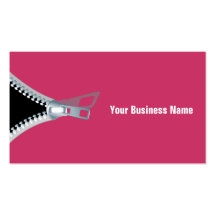 Pink Zippered business card