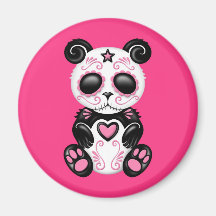 Pink Zombie Sugar Panda Magnets